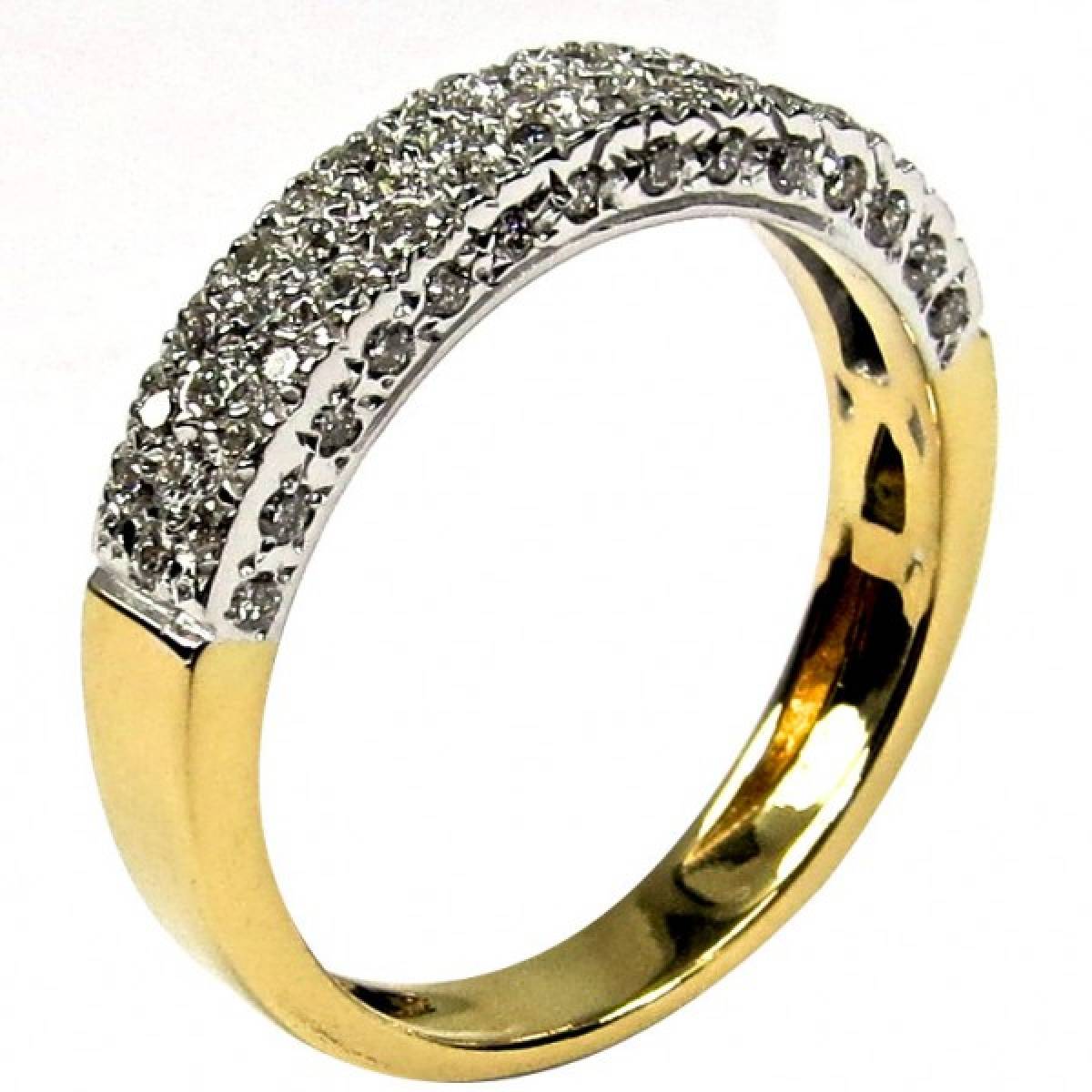 Anel de Noivado "PESARUM" em ouro bicolor de 19,2 kts, com diamantes